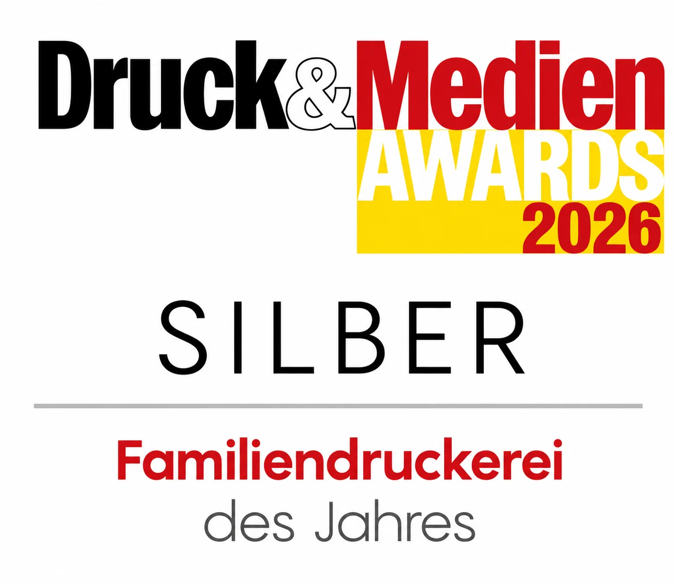 Silberbadge Fuer Familiendruckerei Des Jahres Silberbadge Fuer Familiendruckerei Des Jahres
